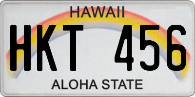 HI license plate HKT456