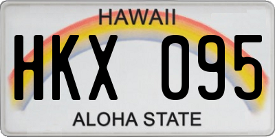 HI license plate HKX095