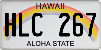 HI license plate HLC267