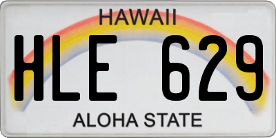 HI license plate HLE629
