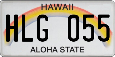 HI license plate HLG055