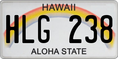 HI license plate HLG238