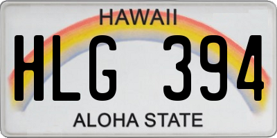 HI license plate HLG394