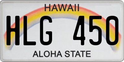 HI license plate HLG450