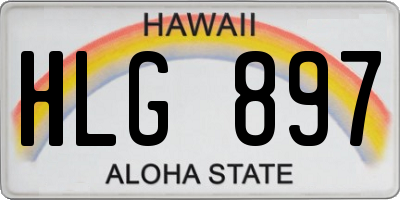 HI license plate HLG897