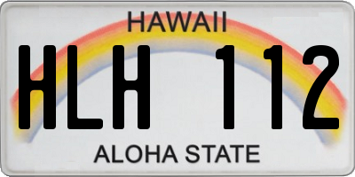 HI license plate HLH112