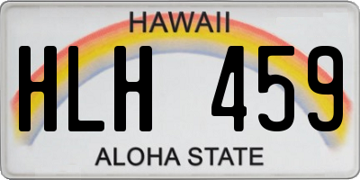 HI license plate HLH459