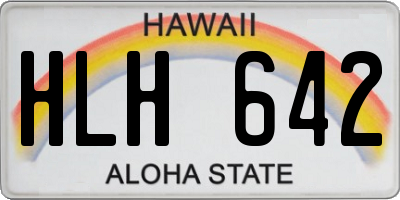 HI license plate HLH642