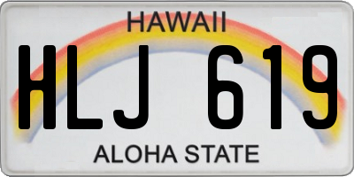 HI license plate HLJ619