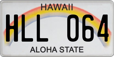 HI license plate HLL064