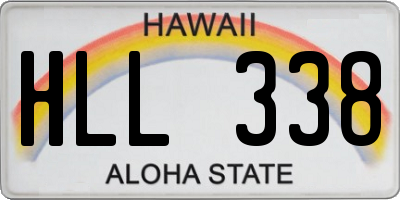 HI license plate HLL338