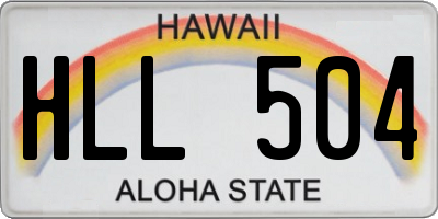 HI license plate HLL504