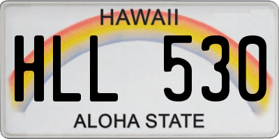 HI license plate HLL530