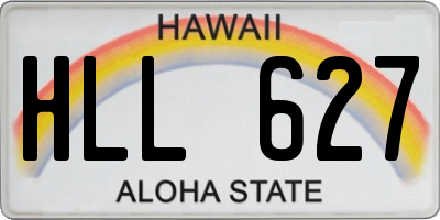 HI license plate HLL627