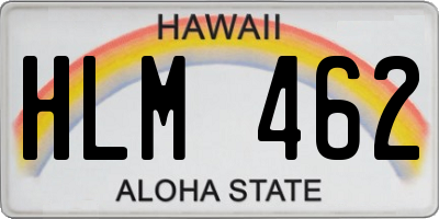 HI license plate HLM462