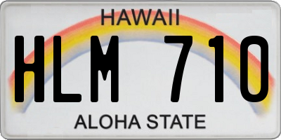 HI license plate HLM710