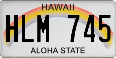HI license plate HLM745