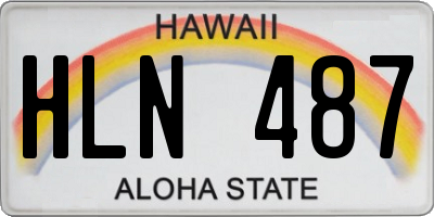 HI license plate HLN487