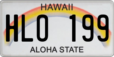 HI license plate HLO199