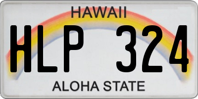 HI license plate HLP324
