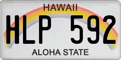 HI license plate HLP592