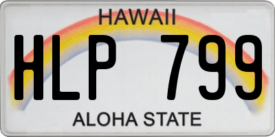 HI license plate HLP799