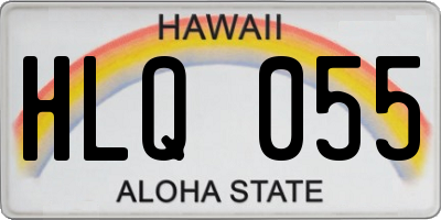 HI license plate HLQ055
