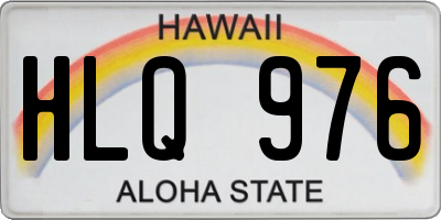 HI license plate HLQ976