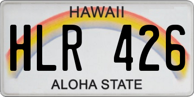 HI license plate HLR426
