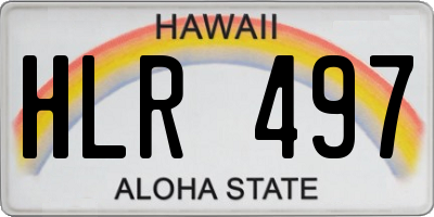 HI license plate HLR497