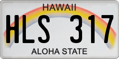 HI license plate HLS317