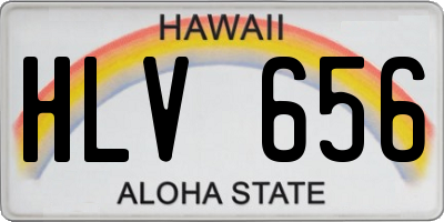HI license plate HLV656