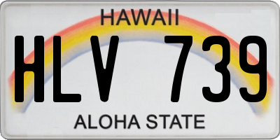 HI license plate HLV739