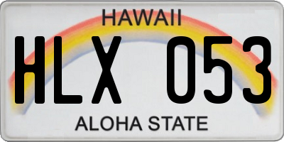 HI license plate HLX053