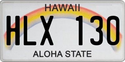 HI license plate HLX130