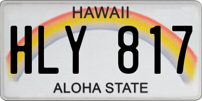 HI license plate HLY817