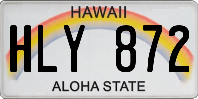 HI license plate HLY872