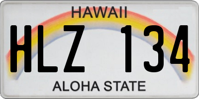 HI license plate HLZ134