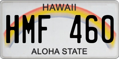 HI license plate HMF460