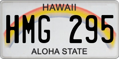 HI license plate HMG295