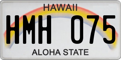 HI license plate HMH075