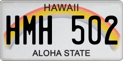 HI license plate HMH502