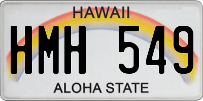 HI license plate HMH549