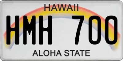 HI license plate HMH700
