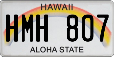 HI license plate HMH807