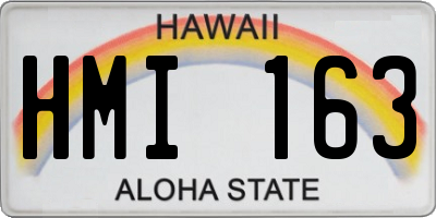 HI license plate HMI163