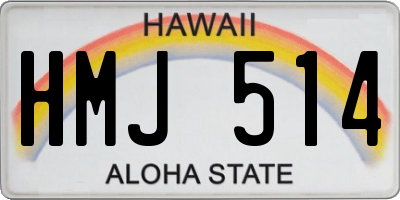 HI license plate HMJ514