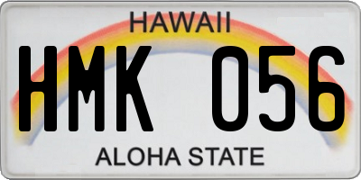 HI license plate HMK056