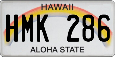 HI license plate HMK286