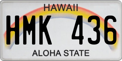 HI license plate HMK436